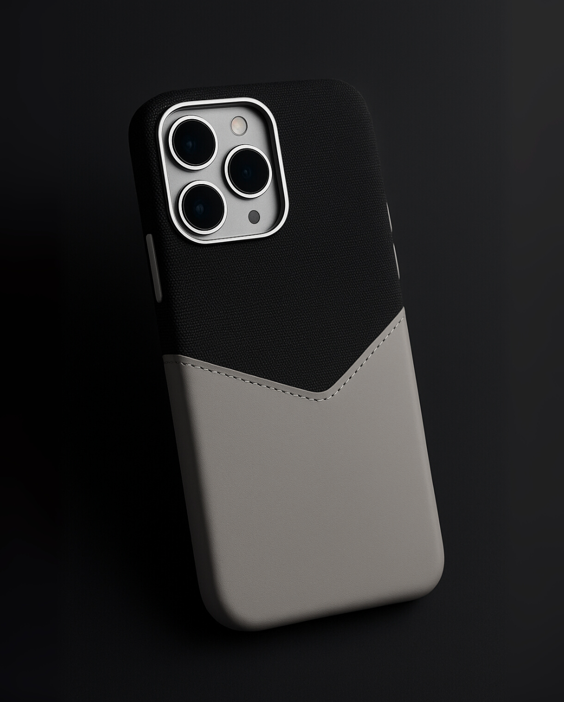 iPhone Series Sleek Dual Tone Card Holder Case Grey