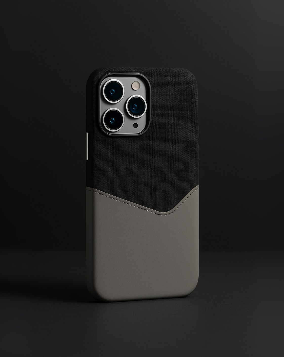 iPhone Series Sleek Dual Tone Card Holder Case Grey