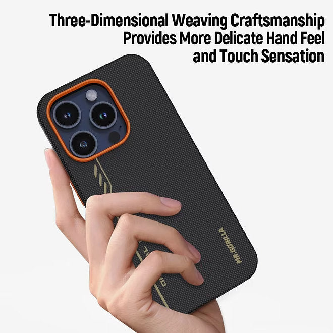 Hour Crown Fully Wrapped Aramid Fiber Case 600D Magnetic For iPhone