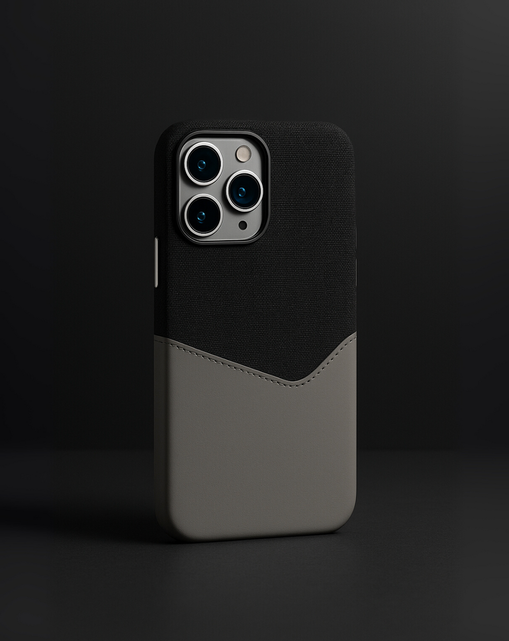 iPhone Series Sleek Dual Tone Card Holder Case Grey