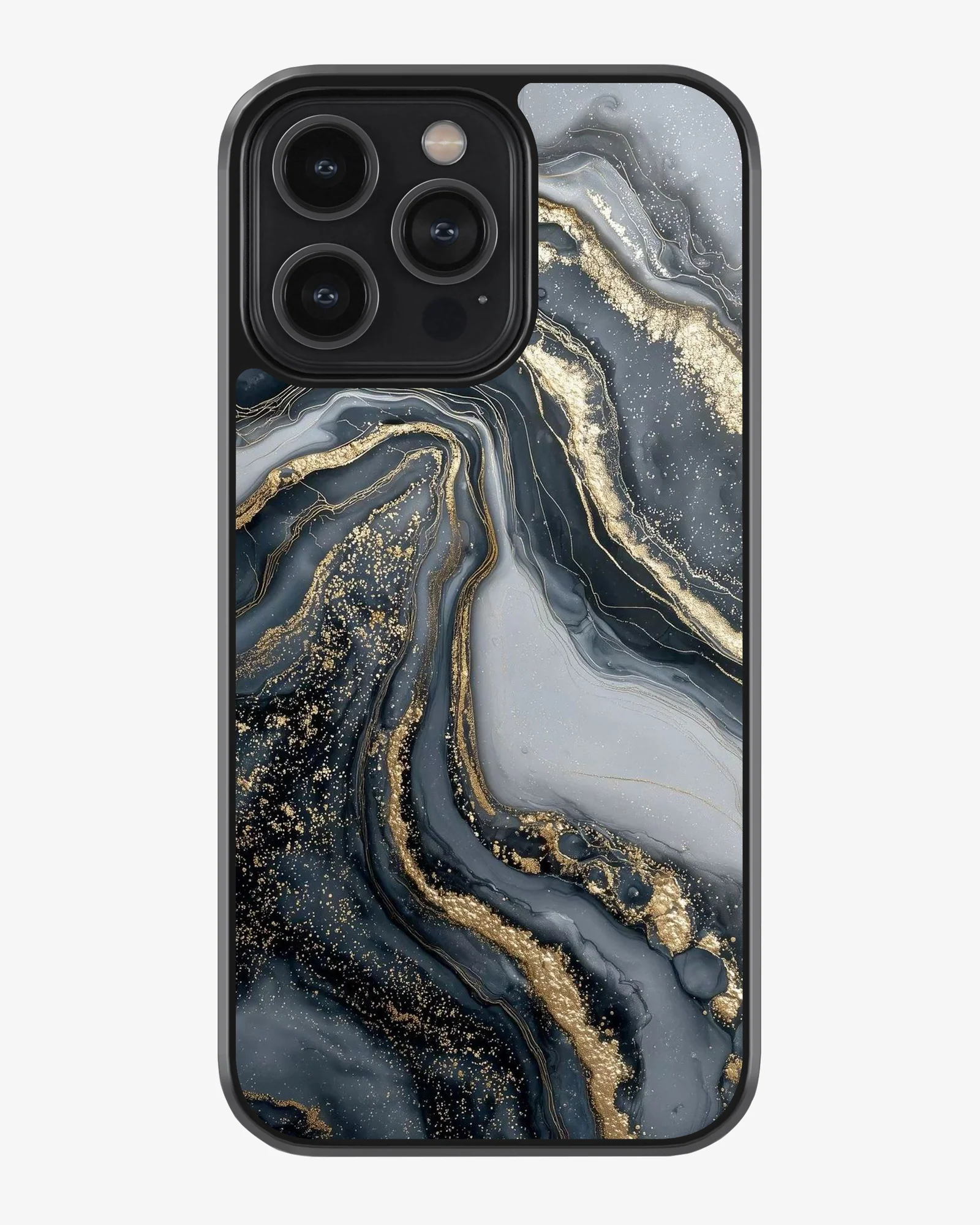 Gold Black Marble Texture Case Cover