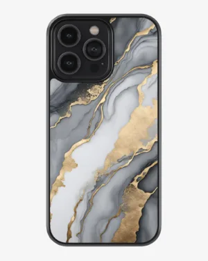 Gold White Marble Texture Case Cover
