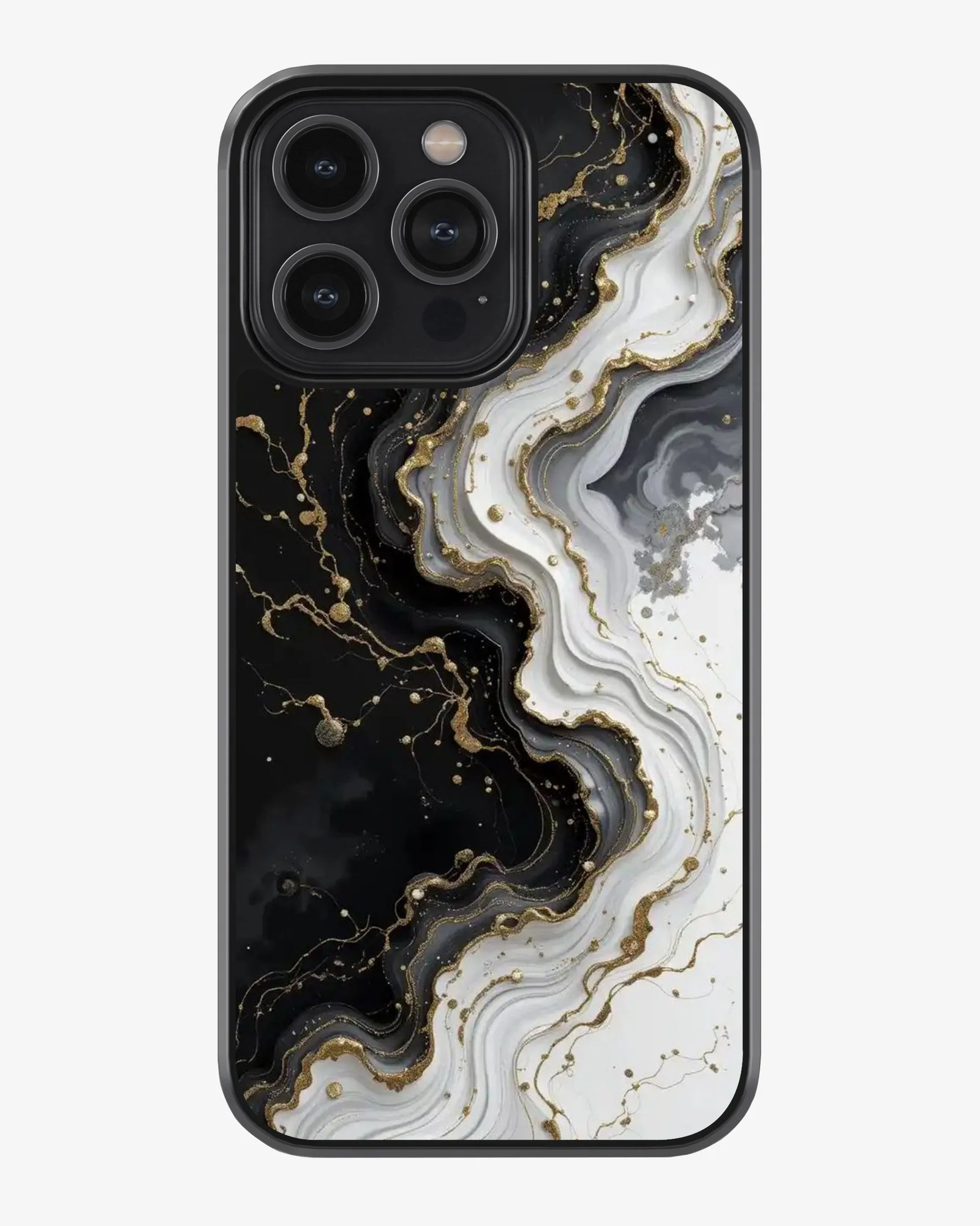 Black White Marble Texture Case Cover