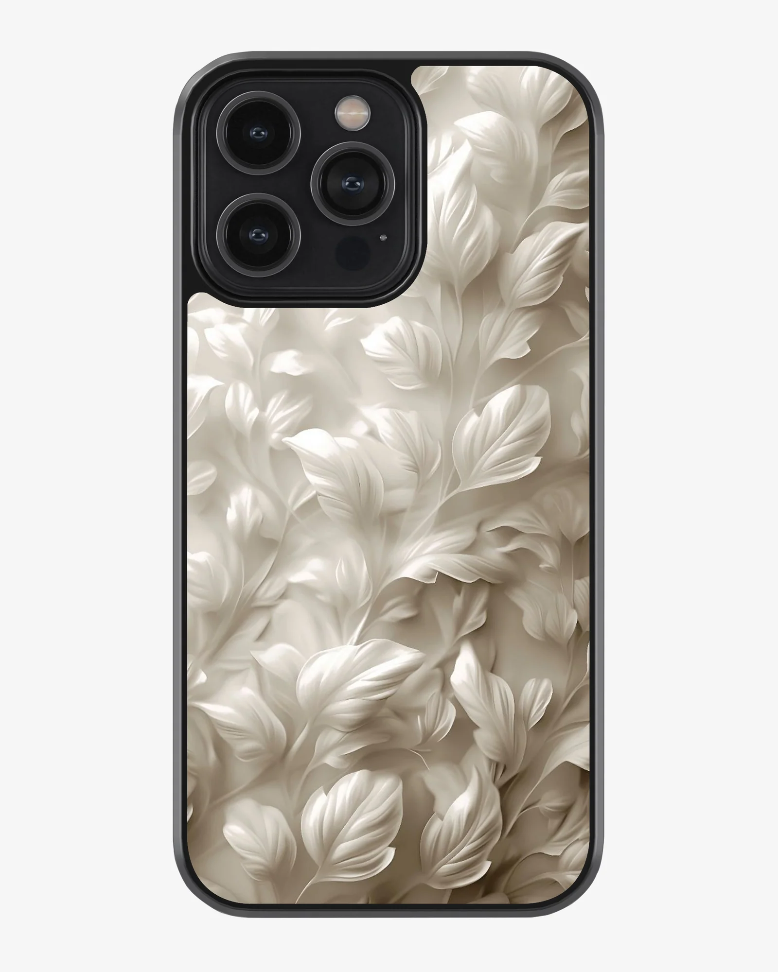 White Leaf Texture Case