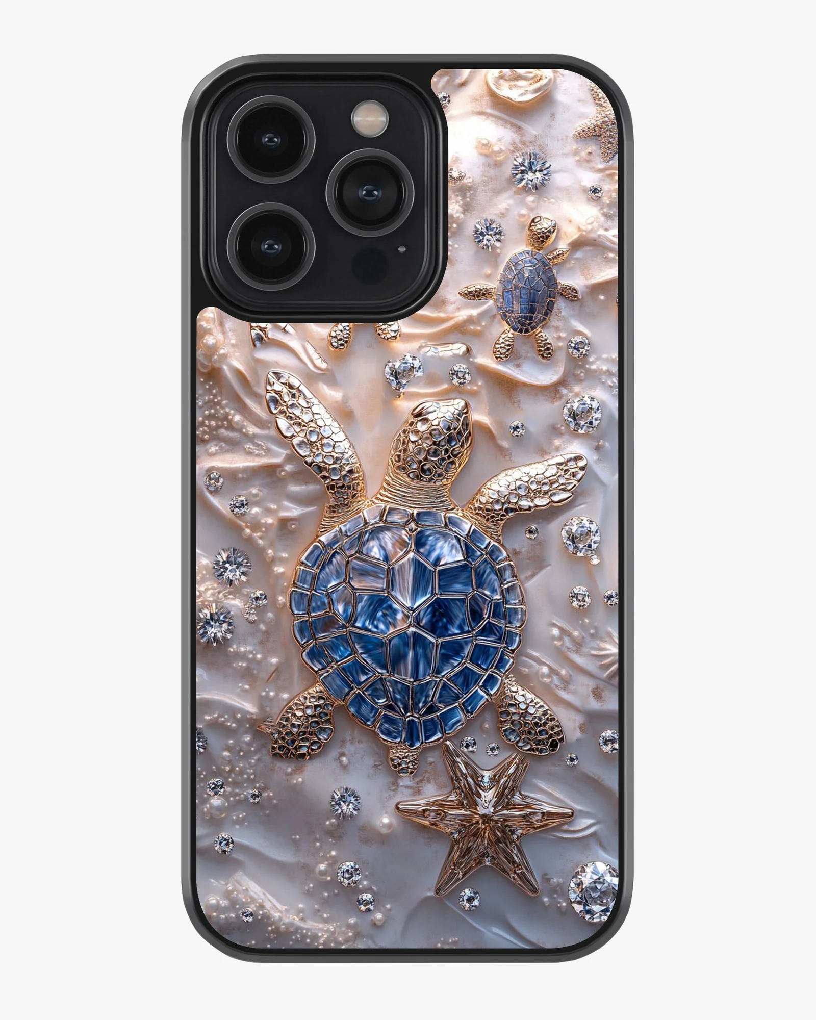 Golden Sea Turtle Case Cover